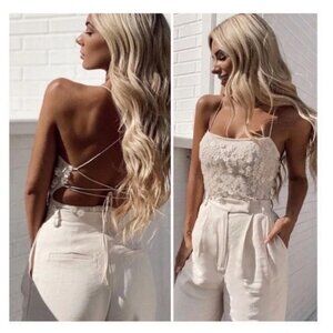 ZARA FLORAL SEQUIN BODYSUIT.